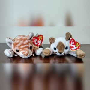 TY Beanie Babies Snip the Cat and Amber the Cat